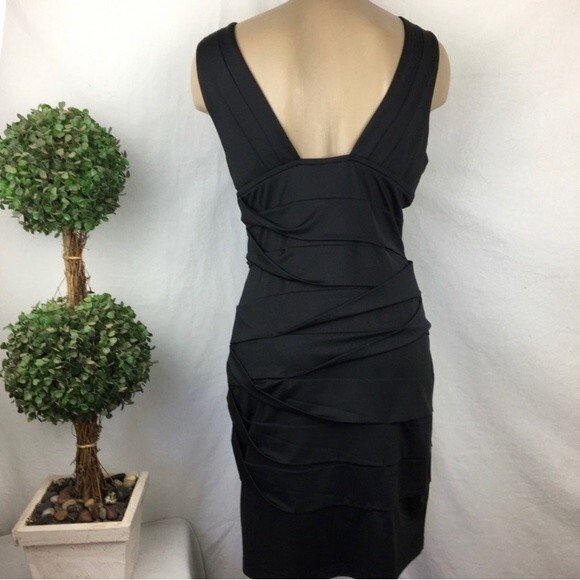 Nikibiki Black Slinky Body Con Bandage Sleeveless Mini Dress L - Picture 2 of 7